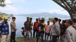 Waspadai Cuaca Buruk, Sat Binmas Polres Bima Kota Sambangi Nelayan di Pantai Lawata