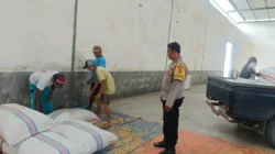 Pastikan Stok Aman, Bhabinkamtibmas di Gerung Cek Gudang Jagung