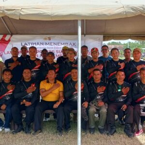 Pererat Silaturahmi Polres Sumbawa Barat Gelar Latihan Menembak