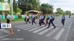 Jamin Keamanan Pelajar, Personel Polsek Utan Gelar “Strong Point” Pagi di Kawasan Sekolah