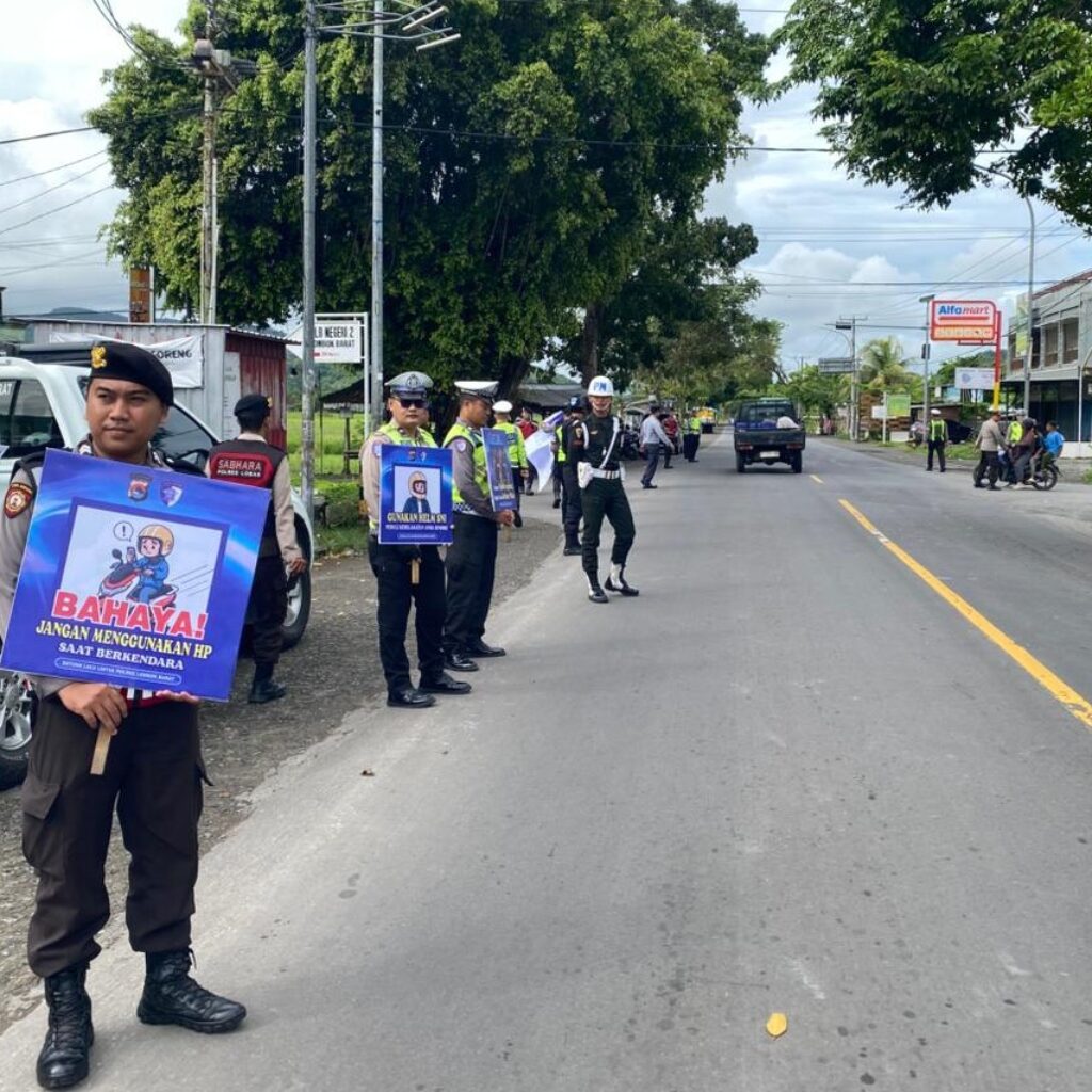 Tekan Kecelakaan, Tim Gabungan Gelar Giat Stasioner di Lombok Barat
