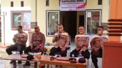 Perkuat Silahturahmi dan Kedisiplinan Kapolres Bima Kabupaten Didampingi Ketua Bhayangkari Cabang Bima Kunker di Mapolsek Belo
