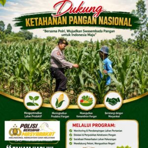 SINERGI BHABINKAMTIBMAS DENGAN PETANI PANTAU PERTUMBUHAN JAGUNG DI DESA BINAAN