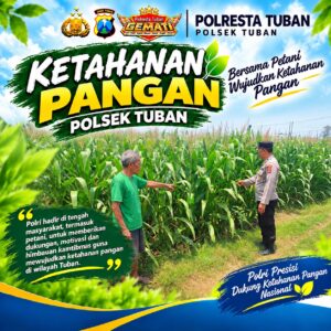 Polsek Tuban Dukung Petani, Wujudkan Ketahanan Pangan Nasional